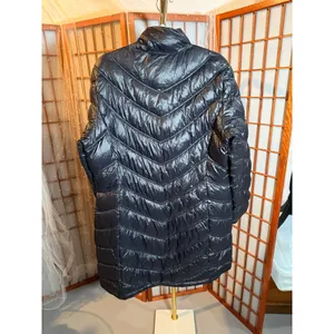 Calvin Klein Packable Down Puffer Jacket Women's XL Black Long Sleeves Full Zip thumbnail 2