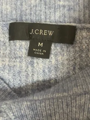 J.Crew Heather Blue Merino Wool Alpaca Blend Sweater Size M thumbnail 5