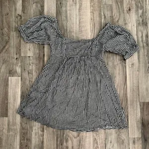PacSun Kendall & Kylie Gingham Puff Sleeve Babydoll Mini Dress Size Small thumbnail 2