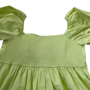 Motherhood Maternity XL Soft Lime Puff Sleeve Square Neck Smocked Top | 0130 thumbnail 5