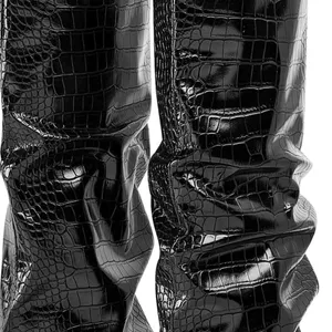 SaraIris Women's Slouchy Knee High Boots - Black, size 8 thumbnail 4