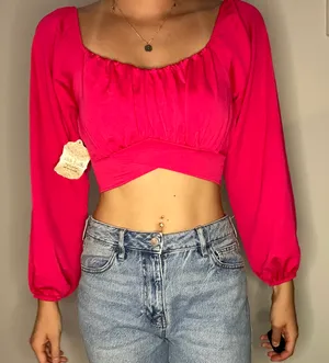 Altar'd State Pink Tie Back Shirt thumbnail 1