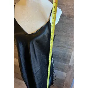 Victoria's Secret Satin Slip Dress Lingerie Medium Black Grunge Goth Sexy Nightie thumbnail 4