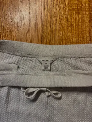 Aeropostale Cream Ribbed Flare Pants  thumbnail 3