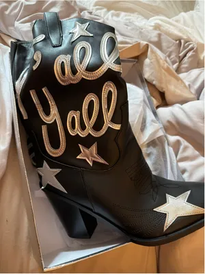 NEW Cowboy Boots Mid Calf Cowgirl Boots Pull On Pointed Toe Embroidered 10 thumbnail 6