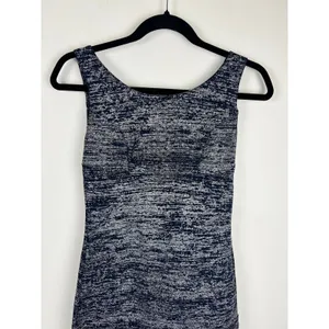 Emerald‎ Sundae Navy Silver Metallic Shimmer Bodycon Mini Dress Small thumbnail 3