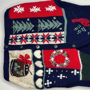 Vintage North Crest‎ Christmas Sweater Vest thumbnail 3