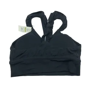 Aerie Offline Real Me Extra Stretch Black Sports Bra Medium Support Ruffle XS thumbnail 2
