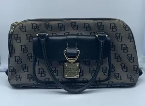 DOONEY & BOURKE black & gray signature D&B logo tote bag thumbnail 4