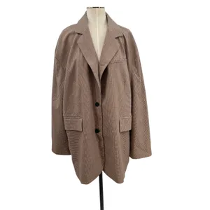 Free People Reggie Oversized Blazer Plaid Houndstooth Ginger‎ Combo Size XL thumbnail 3