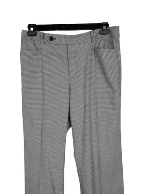 Lauren Ralph Lauren Black White Houndstooth Pants Size 12 Office Academia READ thumbnail 12