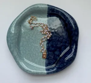 Gold Pearl Chain Pendant Necklace thumbnail 1