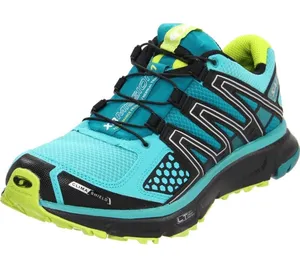 Salomon XR Mission CS ClimaShield Trail Running Shoes Teal Black Lime size 9.5 thumbnail 1