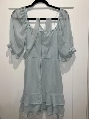 Altar'd State Dress Blue Ruffle thumbnail 4