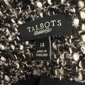 Talbots Tweed Sheath Dress Wool Blend 14‎ Knee Length Workwear Dark Academia thumbnail 10