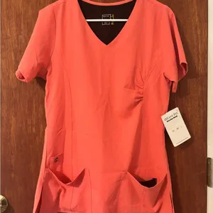 Wonderwink Women's Pink and Orange Shirt thumbnail 1