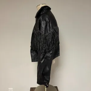 Beavely Fringe Jacket Black Size L thumbnail 4