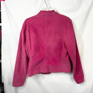 GAP Sz 16 Corduroy Blazer Jacket VTG Y2K Pink Lined Career‎ Office Corpcore 1439 thumbnail 3
