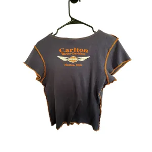 Harley Davidson Graphic Short Sleeve T-Shirt With Leather Strands thumbnail 4