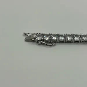 Jewelry by Lyra Moissanite Iced Out Tennis Bracelet Silver 5mm 7” Brand New VVS1 Fast Shipping thumbnail 4