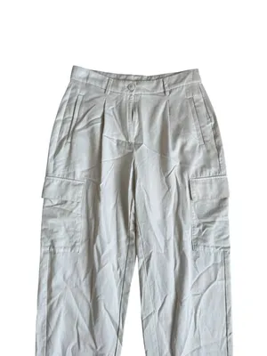 OLD NAVY Taylor Straight Beige High Rise Trousers Pants Size Small thumbnail 6