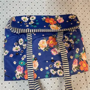 Bright Striped Summer Diaper Carry Matilda Jane Blue Floral Tote Bag thumbnail 10