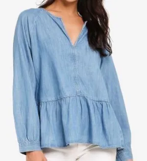 Gap zen chambray peplum top thumbnail 1