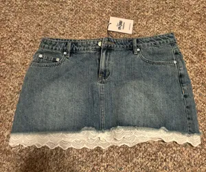 Princess Polly denim skirt thumbnail 1