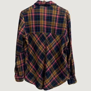 Free People Plaid Button Down Shirt‎ Multicolor Flannel Womens Small- Fall Cozy thumbnail 2