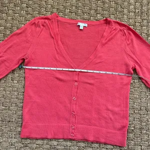 Women’s Gap Coral V-Neck Button Front Cardigan Sweater M 3/4 Sleeve Cotton thumbnail 6