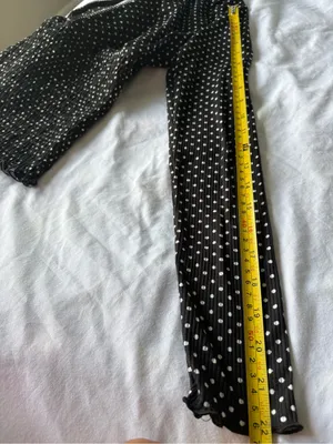 Good Days Project Black White Polka Dot Smocked Mesh Top S thumbnail 8