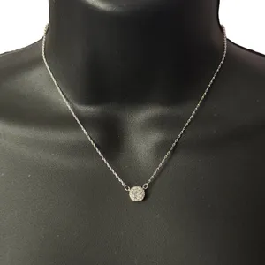 Liz Claiborne dainty halo pendant necklace thumbnail 1