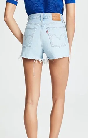 Light Wash Wedgie Shorts thumbnail 3