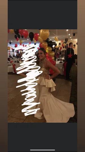 Prom dress Gold Size 2 thumbnail 2