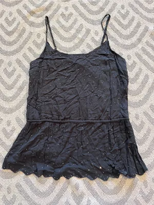 AEROPOSTALE Charcoal Gray Spaghetti Strap Tank Top Medium thumbnail 1