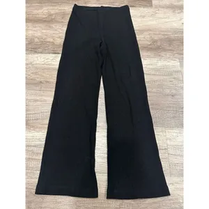Reformation Mirabel Ribbed Hi Rise‎ Stretch Straight Leg Lounge Black Pants XS thumbnail 11