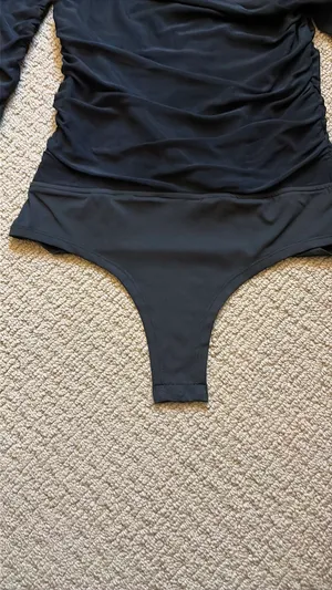 Pink Lily Black Long Sleeve Square Neck Bodysuit thumbnail 7