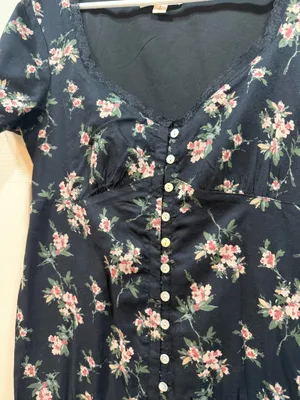 Lucky Brand Floral Lace Trimmed Midi Dress thumbnail 5