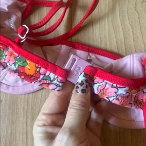 Blackbough Pink and Red Bikini Top thumbnail 3