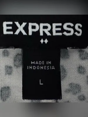 EXPRESS Black & Cream Animal Print Tank Mini Dress Size Large Soft Swingy Summer thumbnail 6