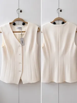 Jason Wu Ivory Tailored Vest Top Sleeveless Blazer Structured NWT thumbnail 2