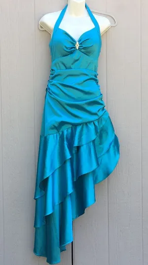 Blondie nites Linda bernell side Ruffle prom dress thumbnail 1