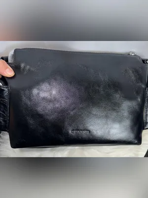 Michael Kors Black Leather Messenger Bag with Front Pocket Details thumbnail 14