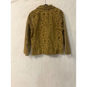 Susan Bristol Mustard Yellow Swirl‎ Geometric Tapestry Button Front Jacket XL thumbnail 5