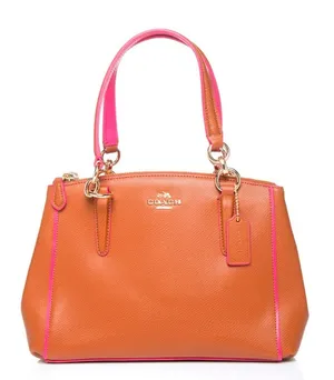 Coach Pebble Leather Kelsey Satchel Purse; excellent condition thumbnail 1