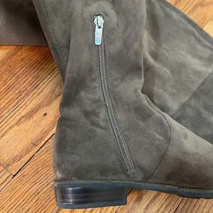 Marc Fisher Side Zip Over The Knee Faux Suede Boots‎ Taupe size 7 thumbnail 4