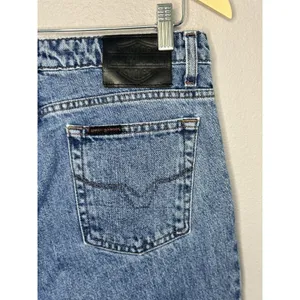 Harley Davidson Jeans Women 10 Blue Straight Leg Embroidered Logo Denim thumbnail 7