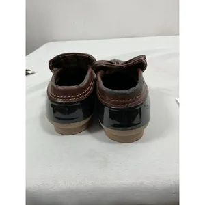 Womans Yoki Slip On Low Duck Boots Size 7.5 Black Brown thumbnail 3