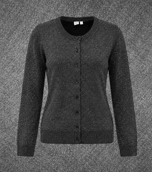 Gap Black Silver Metallic Sparkle Button Front Cardigan thumbnail 1
