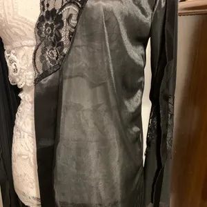 Black Lace Trim Robe Size M thumbnail 11